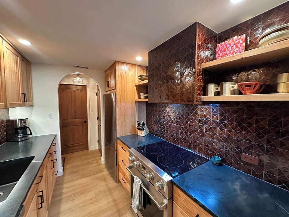 Fully stocked kitchen with everything you need. 