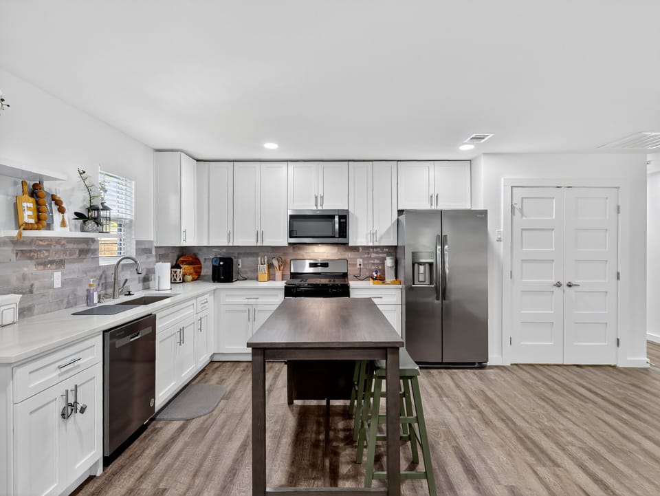 Indoors, Kitchen, Floor, Appliance, Refrigerator