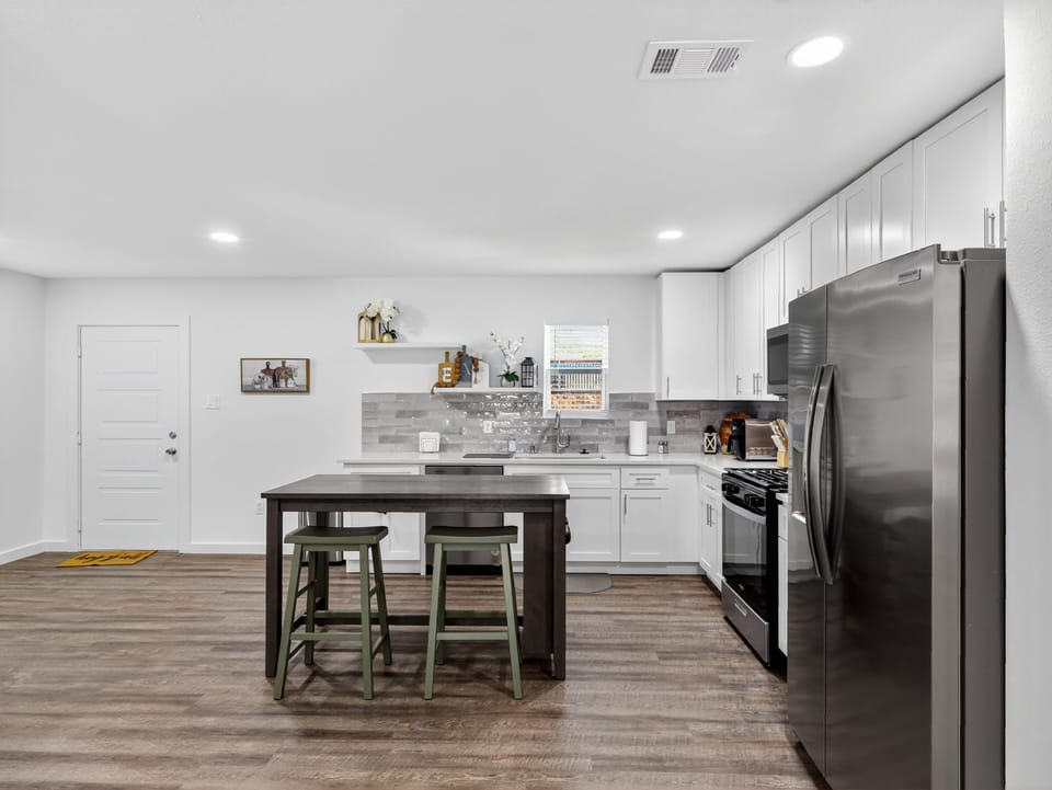 Indoors, Floor, Flooring, Kitchen, Appliance