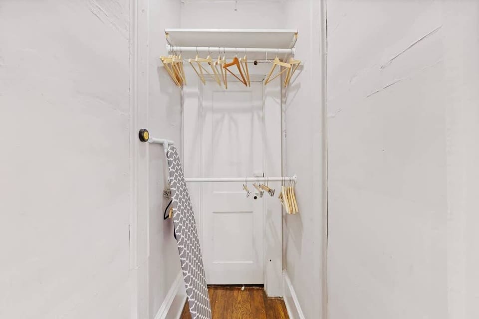 Ample storage space for clothes, luggage, and longer stays.