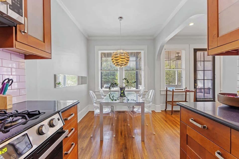 Dining space perfect for meals, remote work, or enjoying coffee with free Wi-Fi.
