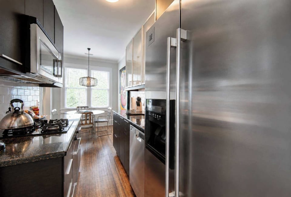 Extra prep space and storage for longer stays.