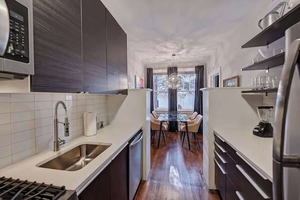 Our fully equipped kitchen includes essential small appliances to make your long-term stay effortless and convenient.