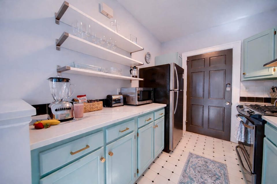 Our fully equipped kitchen has everything you need to whip up a gourmet meal or a simple snack.