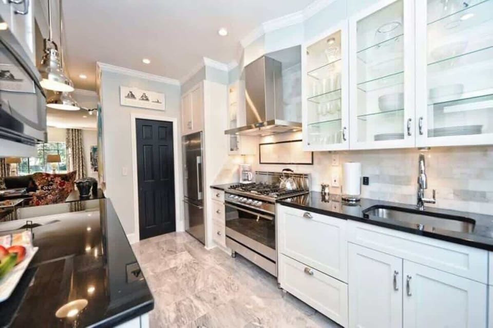 Enjoy the convenience of a full-size refrigerator and stove during your visit.