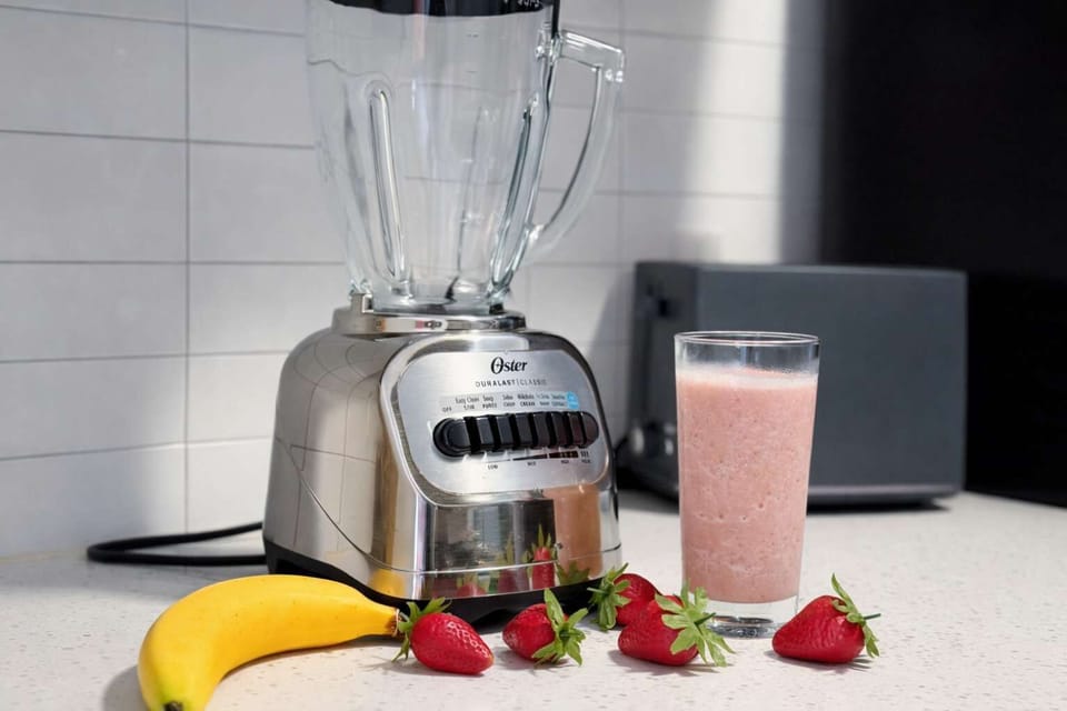 Blender available for smoothies, drinks, or quick meal prep.