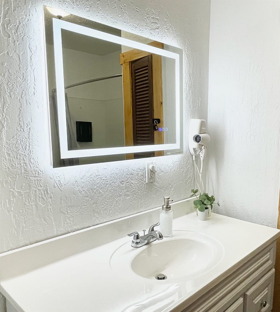 Updated Vanity and lighted mirror