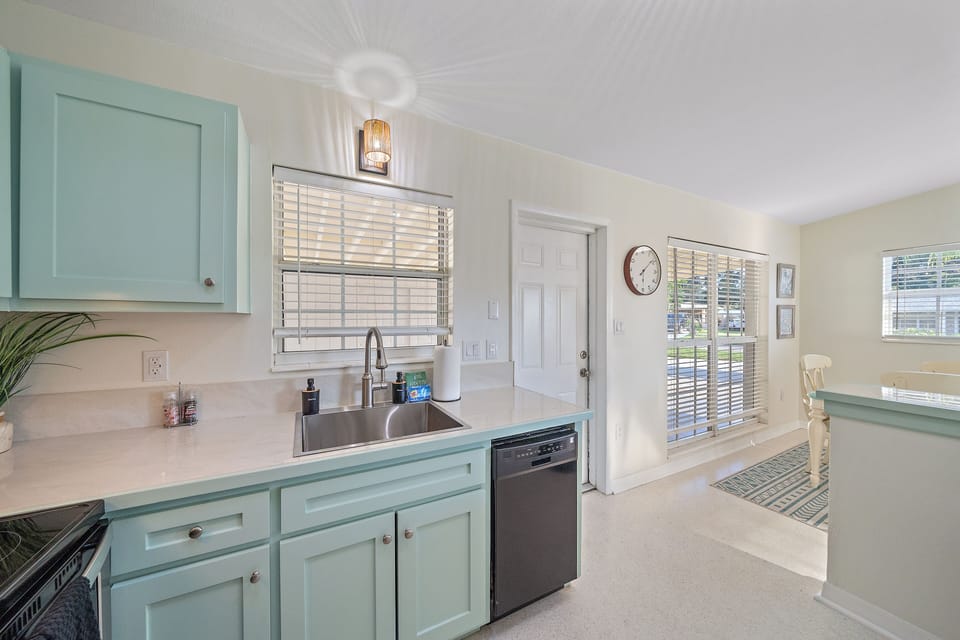 Enjoy the lovely, fully-furnished kitchen during your stay!