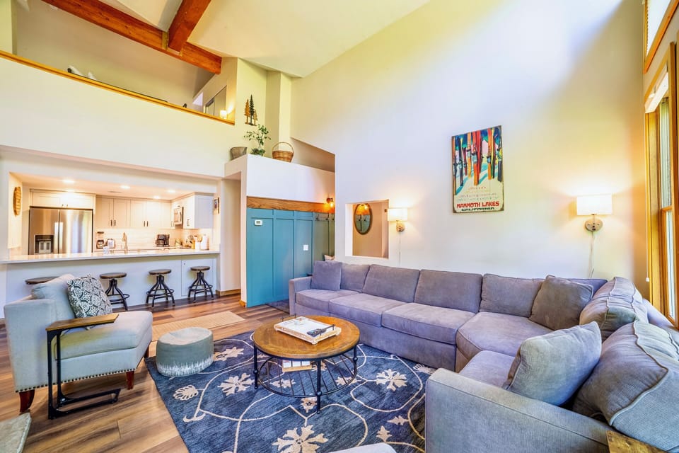 Living room opens to kitchen.