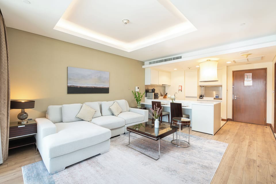 Luxury Apartment, Balcony, City View | Living room | 30-inch Smart TV with digital channels