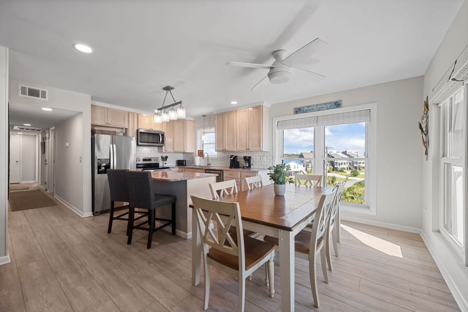 Dining table with seating for 6