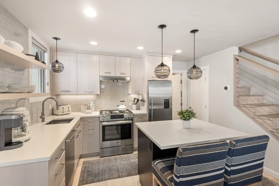 This beautifully renovated kitchen will delight the chef in your group!