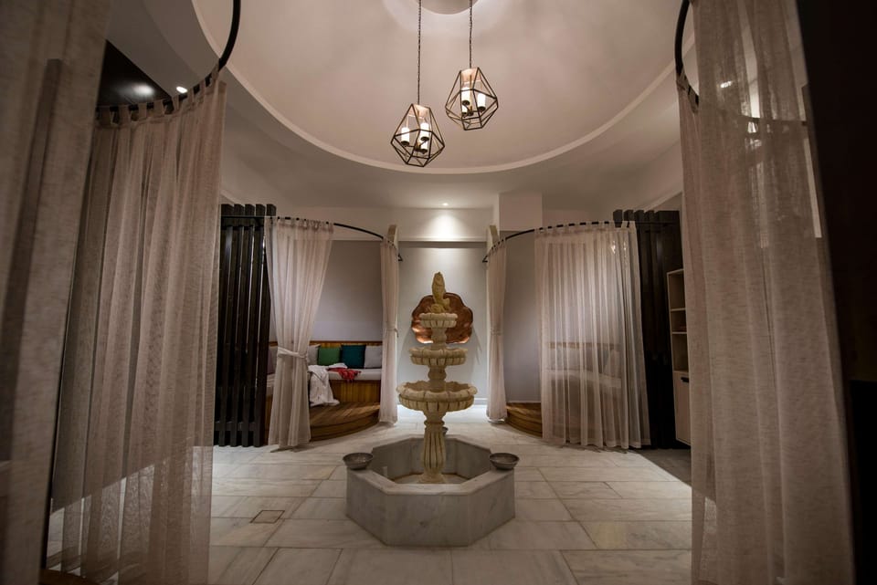 Turkish bath, body treatments, aromatherapy, hot stone massages