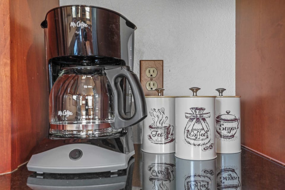 Complimentary coffee and tea station
