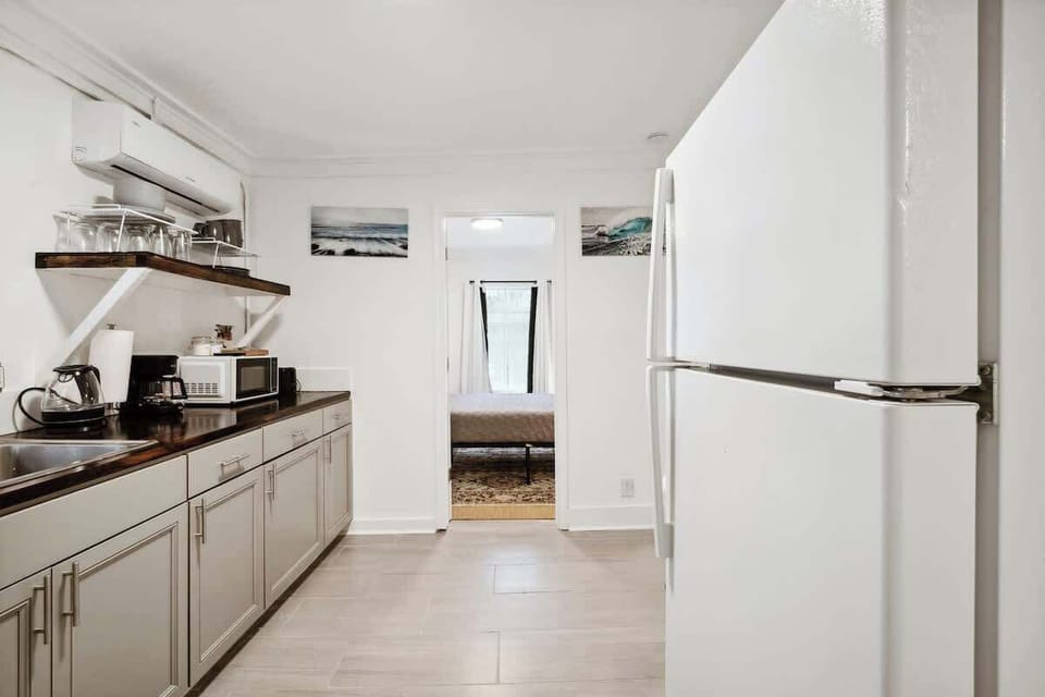 Galley-style kitchen w/ efficient layout & modern appliances