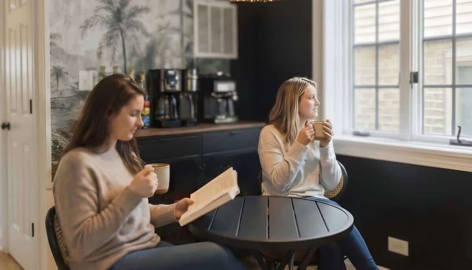 Nook Retreat: Sip your morning brew in a stylish bistro-inspired space.