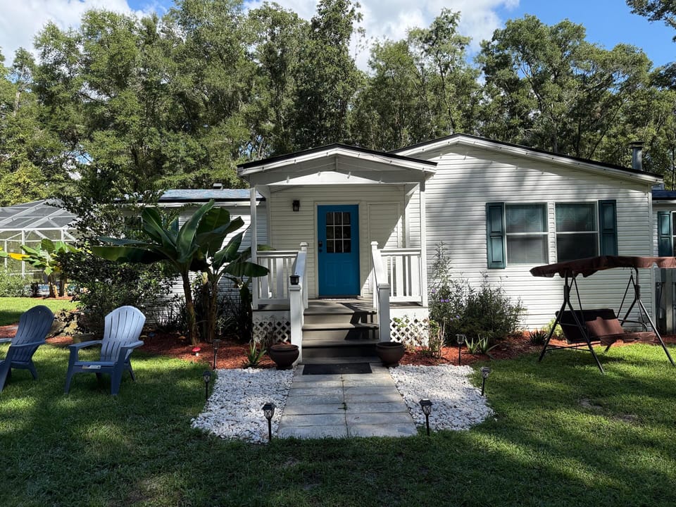 A peaceful wooded haven where time slows and hearts rest.