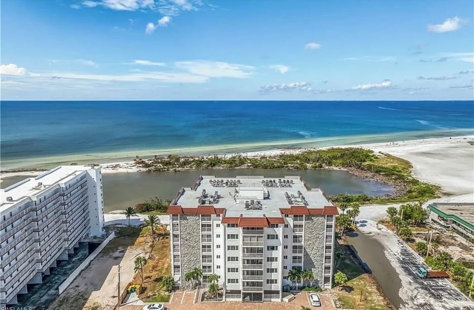 Arial view of the property with preserve/estuary. 