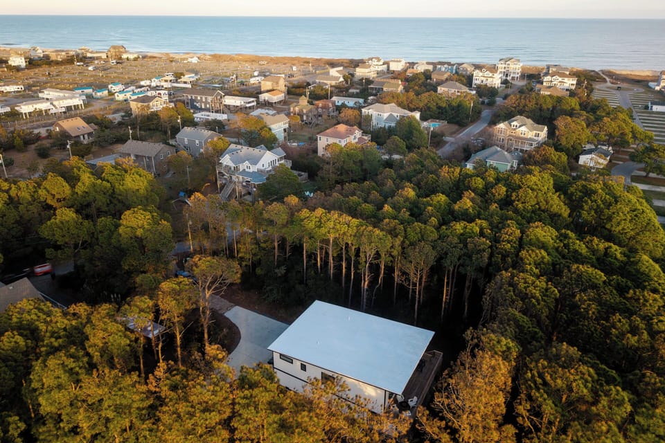 Aerial view of house