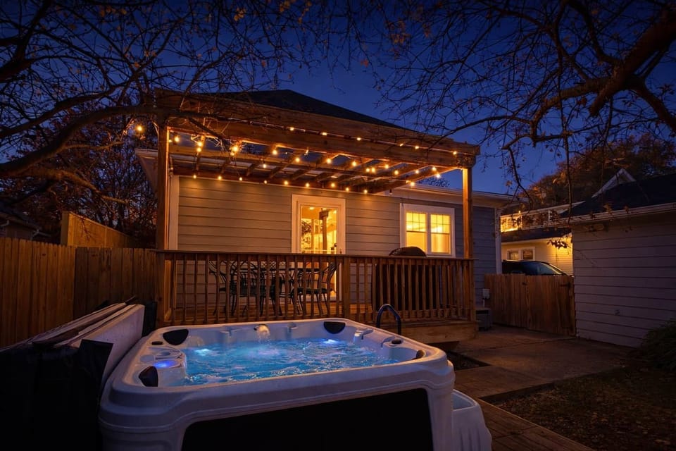 Private Hot Tub Night Glow