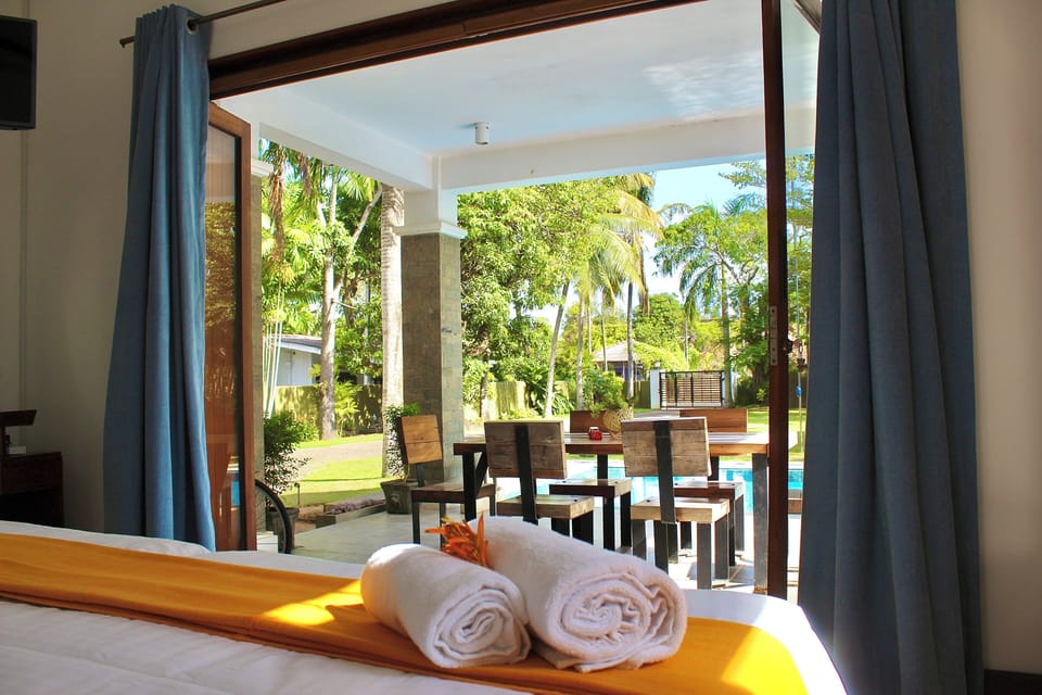 Comfort Double or Twin Room, Patio, Pool View | Blackout drapes, free WiFi