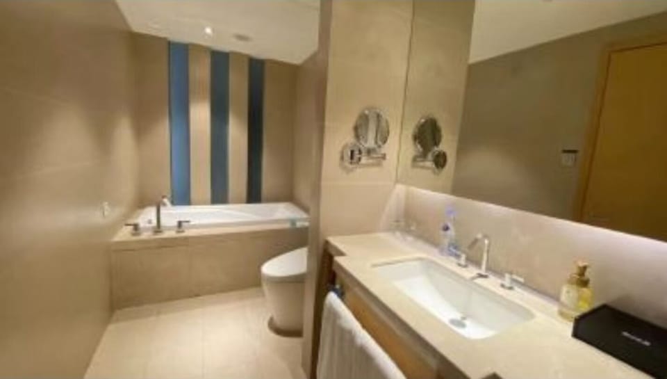 Business Double Room | Bathroom amenities | Rainfall showerhead, free toiletries, hair dryer, towels