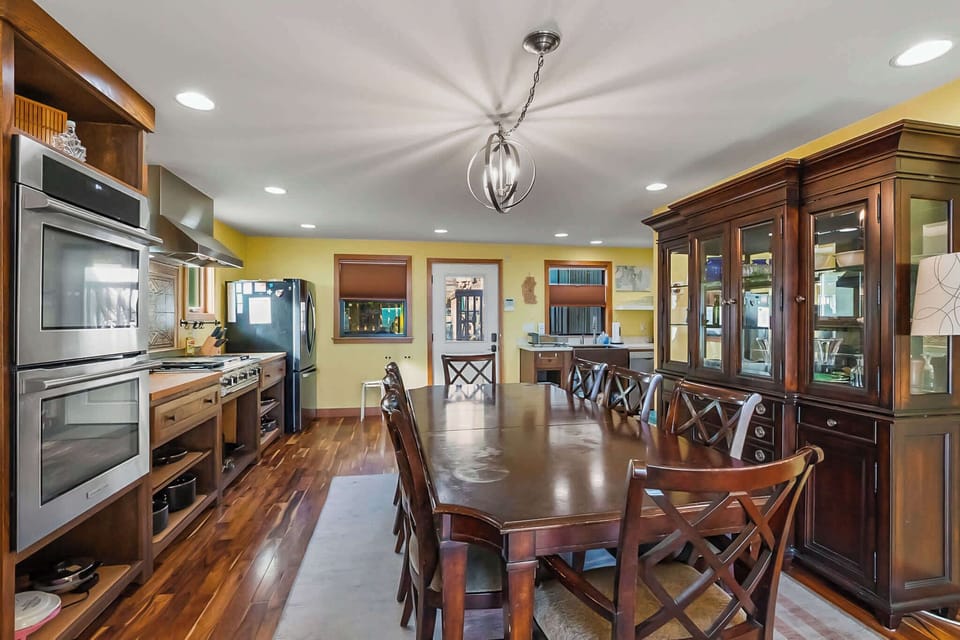 large dining table.