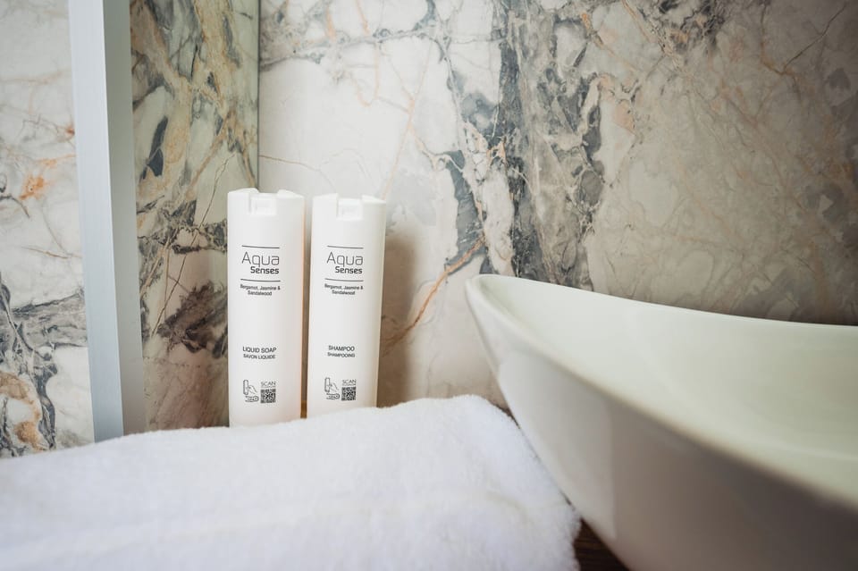 Family Studio | Bathroom | Shower, hair dryer, towels, soap