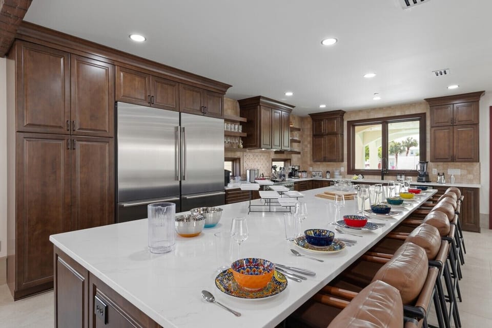Prepare delicious meals in a sleek kitchen with two dishwashers and a full set of utensils. You`ll have everything you need for a comfortable stay.