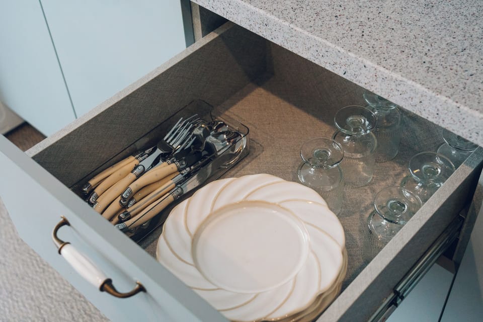 Mini-fridge, microwave