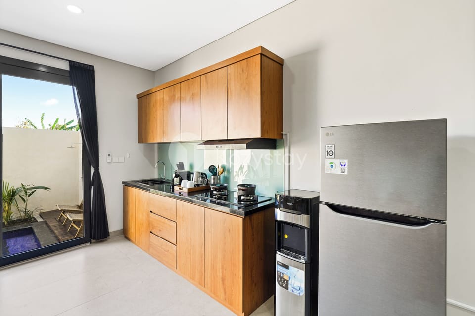 Villa, 3 Bedrooms, Pool View | Private kitchen | Full-size fridge, microwave, stovetop, rice cooker