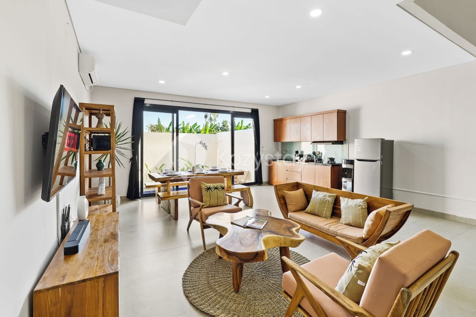 Villa, 3 Bedrooms, Pool View | Living area | 55-inch Smart TV with cable channels, Netflix, streaming services