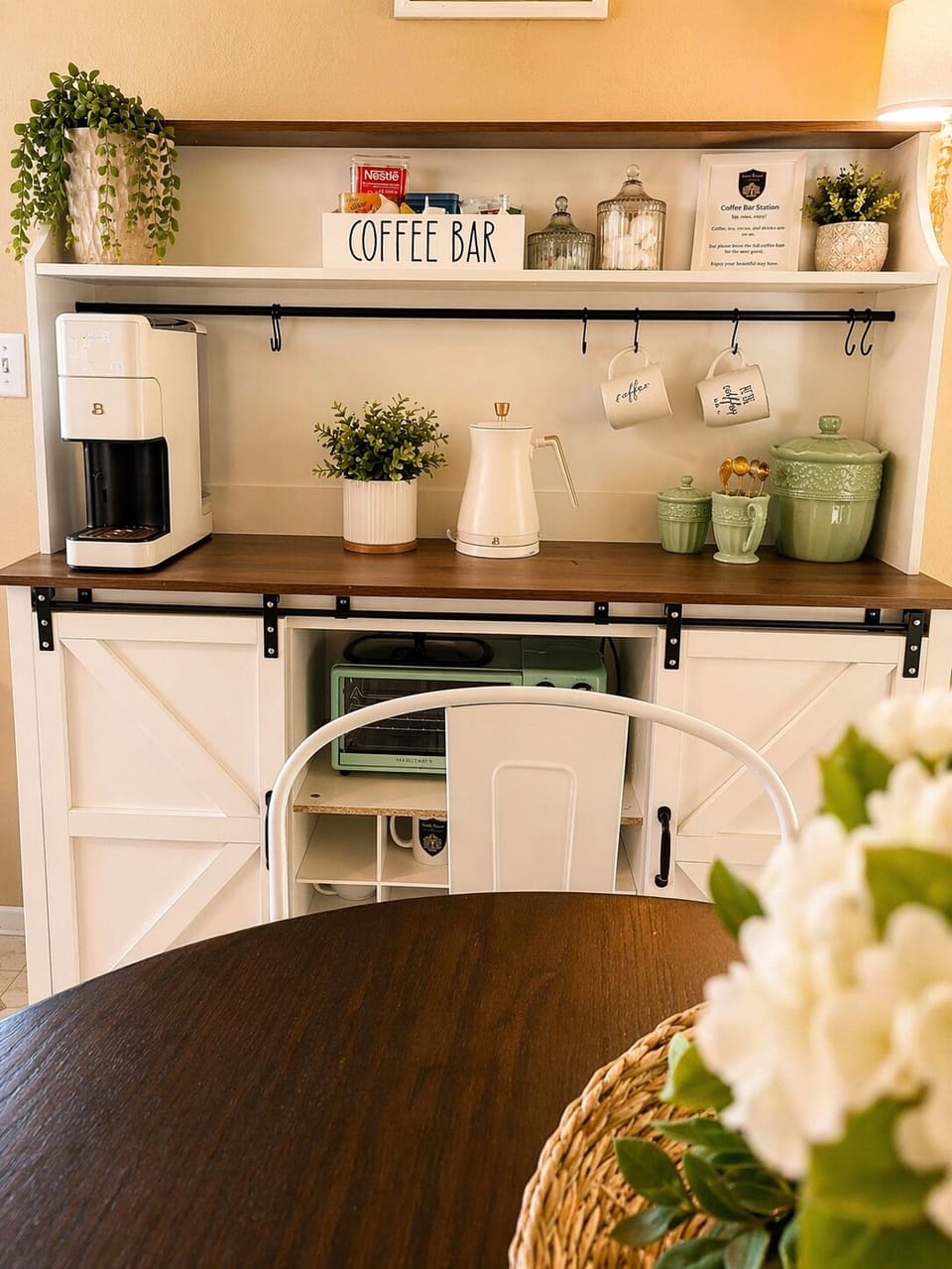 Enjoy the Coffee bar with several options of coffee, tea, or hot cocoa