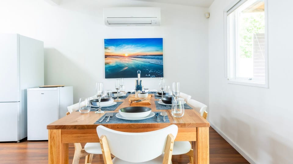 Stylish dining setup ideal for shared meals.
