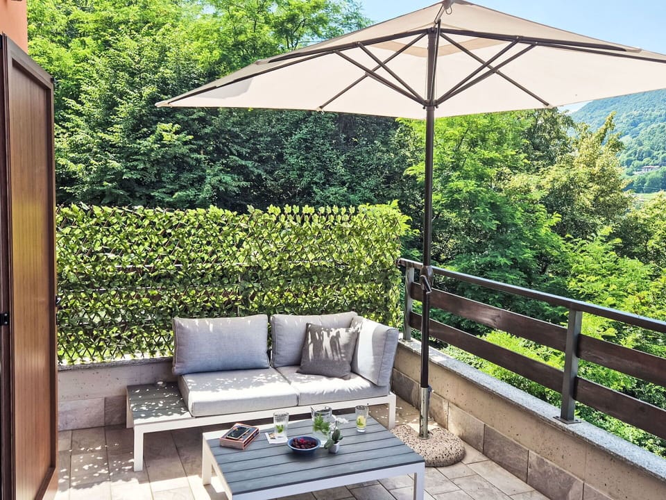 Furniture, Outdoor Furniture, Wood, Table, Chair, Umbrella, Outdoor Table, Flowerpot, Garden