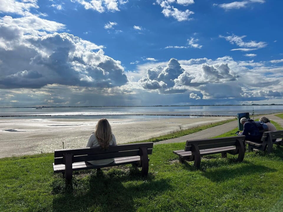 Sky, Blue, Cloud, Horizon, Summer, Outdoor Bench, Sea, Leisure, Coast, Plain