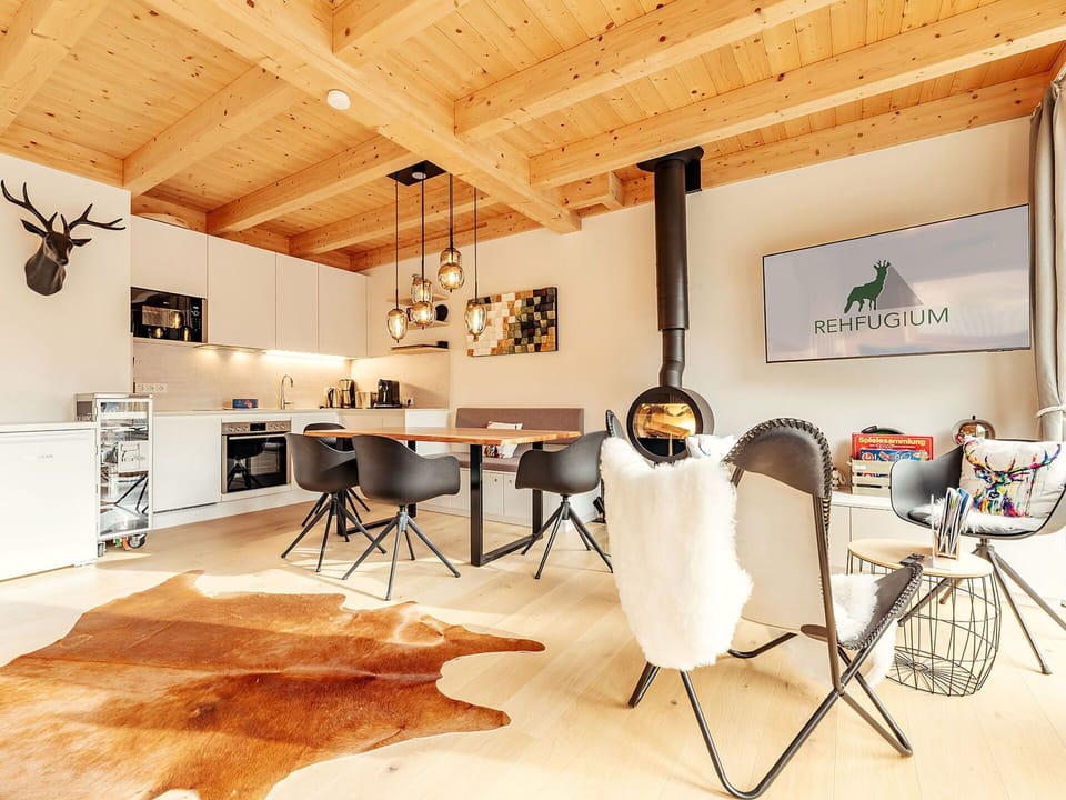Furniture, Wood, Interior Design, Flooring, Ceiling, Floor, Home, Wood Flooring, Chair, Room