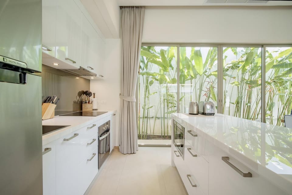 Villa (3 Bedrooms) | Private kitchen | Microwave, oven, highchair, spices