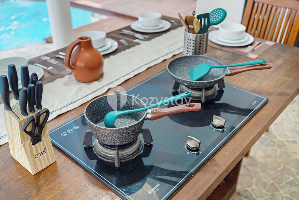 Villa, 3 Bedrooms, Pool View | Private kitchen | Full-size fridge, microwave, stovetop, toaster