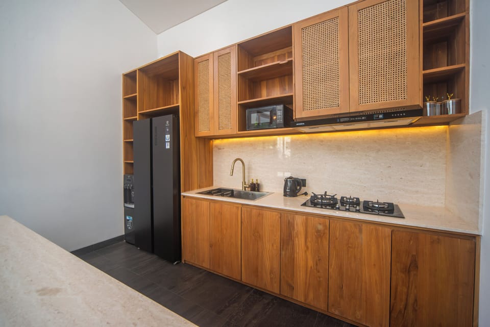 Villa, Pool View | Private kitchen | Electric kettle, toaster
