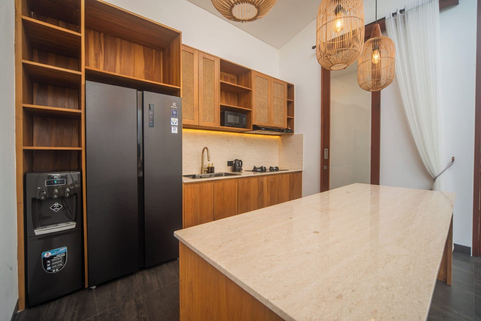 Villa, Pool View | Private kitchen | Electric kettle, toaster