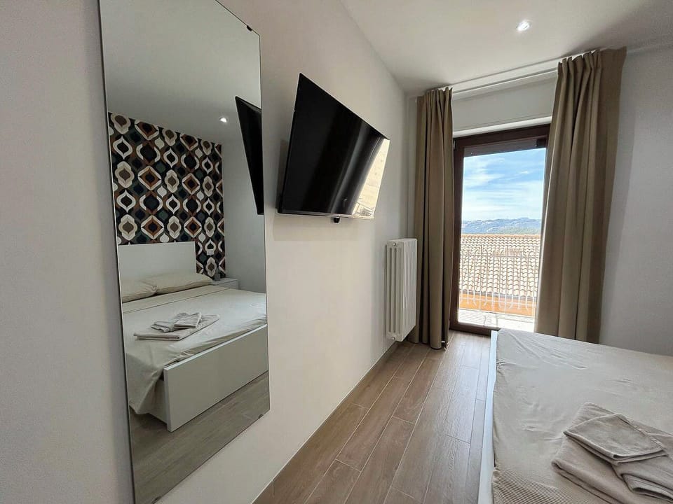 Room, 1 Double Bed, Balcony, City View | Iron/ironing board, free WiFi