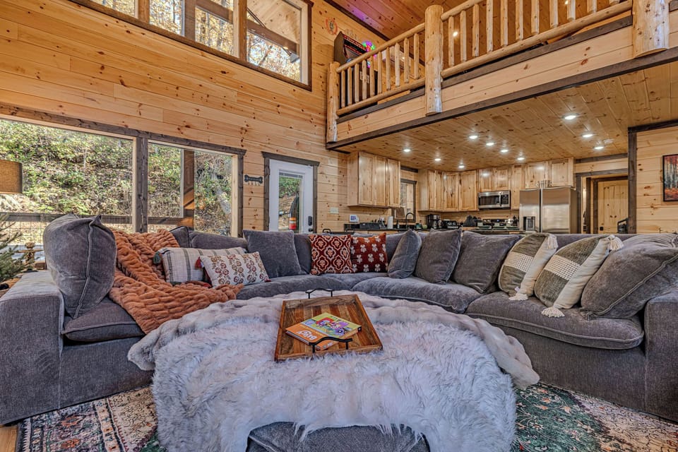 The coziest couch in the Smokies!