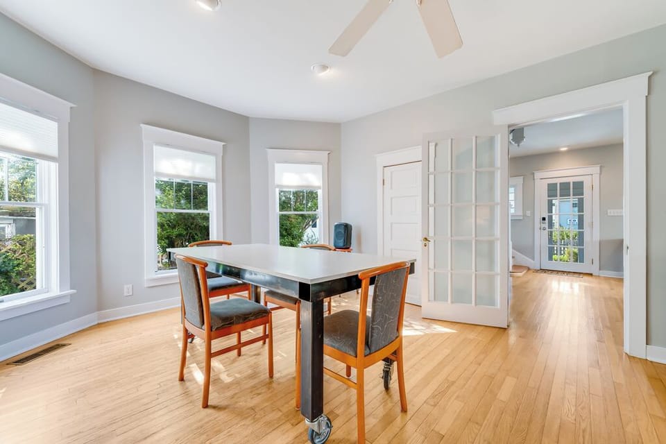 Tons of wonderful natural light flows through the abundance of windows.