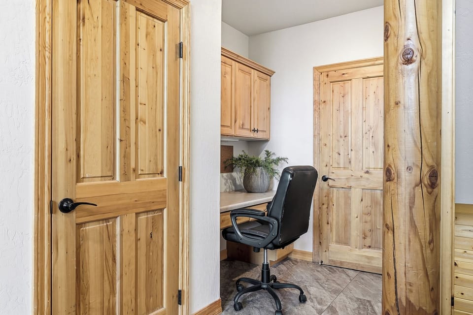 Designated office space on main floor.