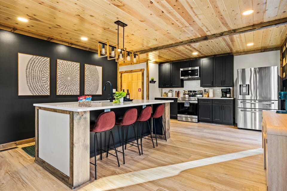 With an open style like this, you can be a part of the fun, even while cooking!