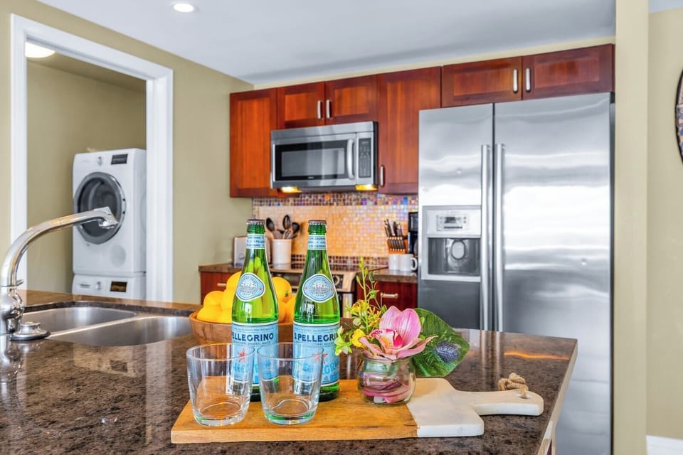 Fully equipped kitchen ready for island inspired meals