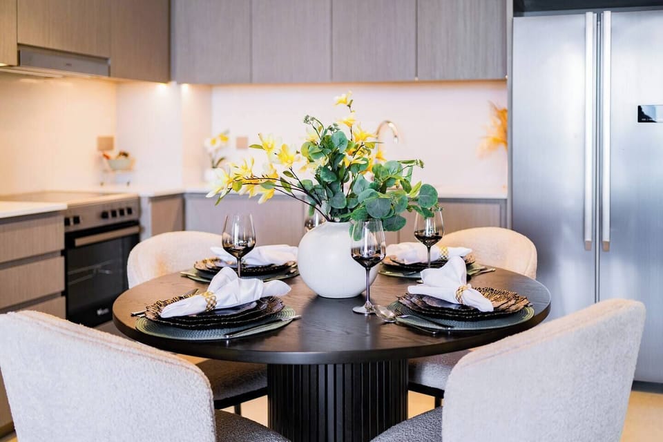 Sophisticated dining area where elegant decor makes every meal memorable.
