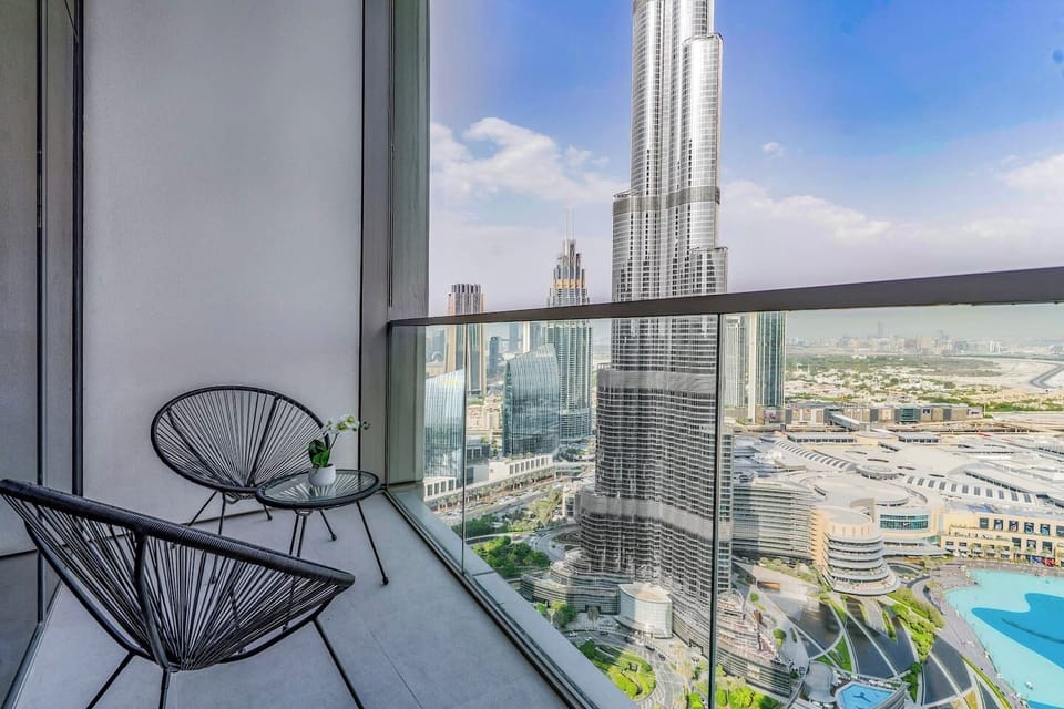 This balcony defines luxury city living in the heart of Dubai.