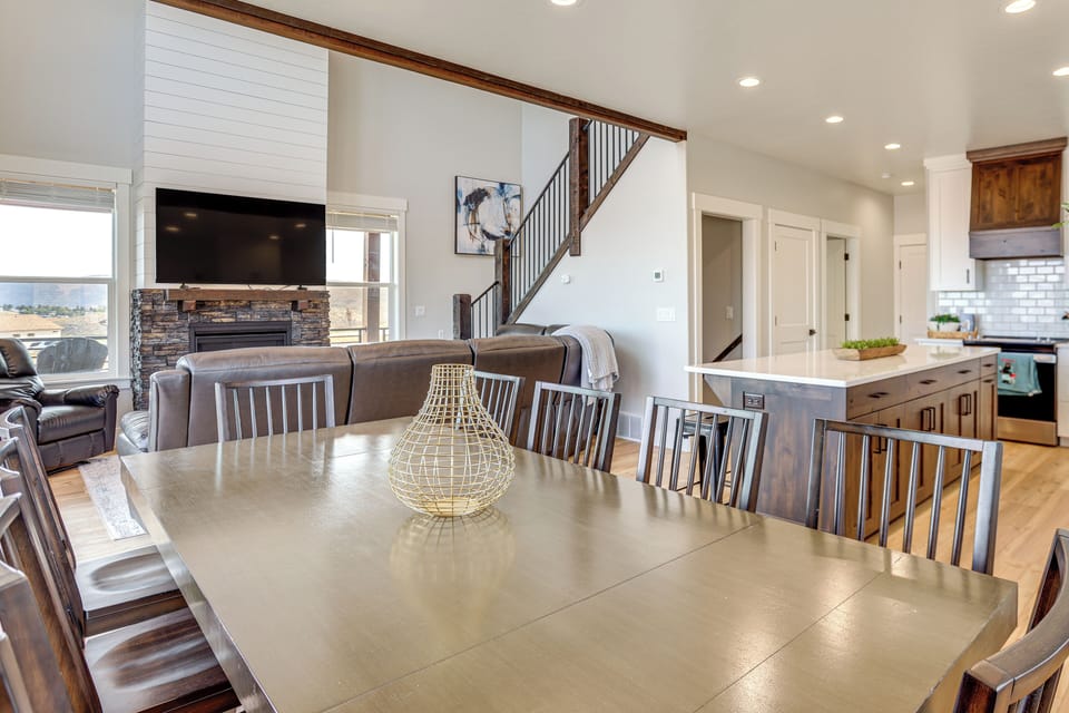 Dining Area | 3-Story Home | Open Floor Plan | Central A/C & Heating